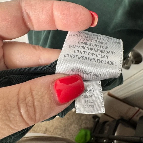 GARNET HILL Aria Cuprio Knit Dress Emerald Green Size Small Pockets Knee‎ Length - Picture 6 of 8